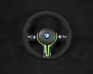 BMW F-Serie Alcantara Ratt Neon Grønne Detaljer - LZ-Customs
