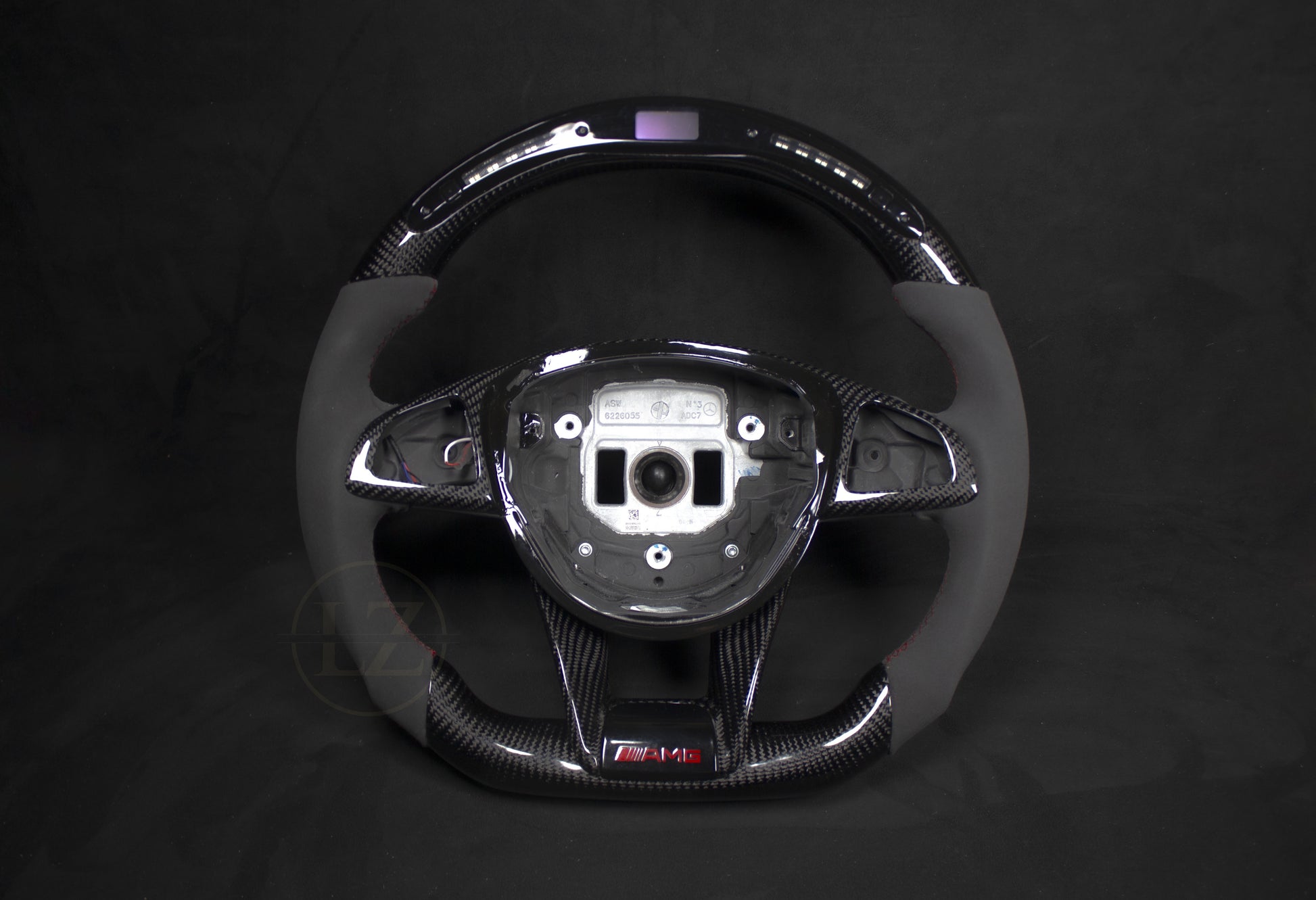 Mercedes-Benz C63 AMG Carbon/Alcantara LED-Lenkrad mit roten Details – LZ-Customs