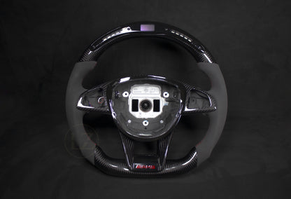 Mercedes-Benz C63 AMG Carbon/Alcantara LED-Lenkrad mit roten Details – LZ-Customs