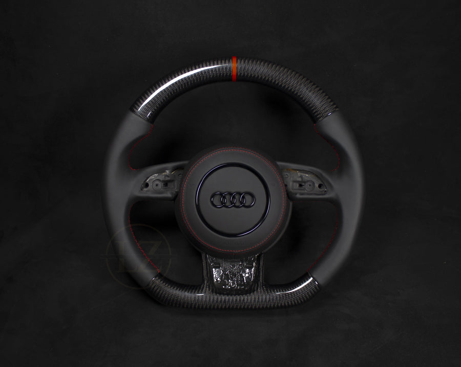 Audi B8 Nappa/Carbon Ratt Røde Detaljer - LZ-Customs