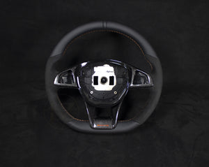 Mercedes-Benz Alcantara/Skinn Med Brune Sømmmer - LZ-Customs