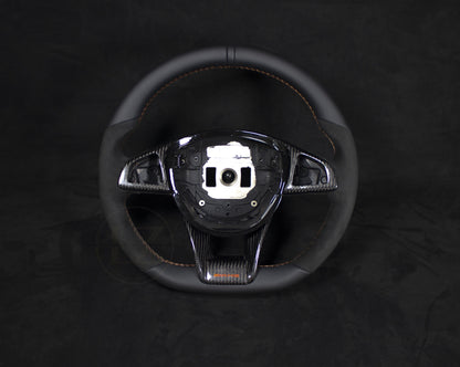 Mercedes-Benz Alcantara/Skinn Med Brune Sømmmer - LZ-Customs