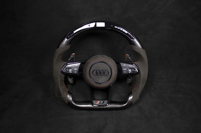 Audi R8 Alcantara/Carbon LED Ratt Røde Detaljer - LZ-Customs