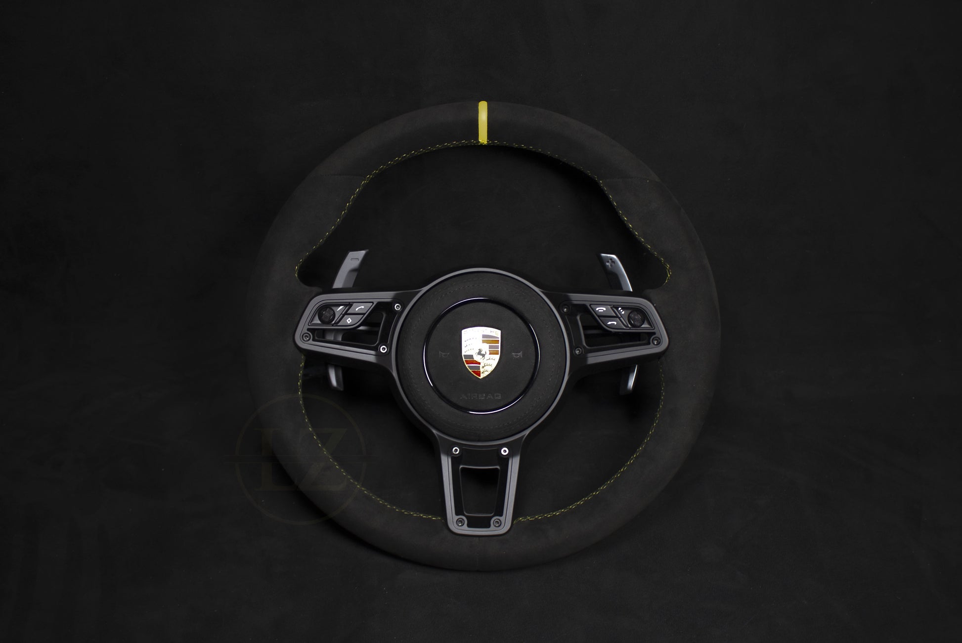 Porsche 911 Alcantara Ratt V2 Gule Detaljer - LZ-Customs