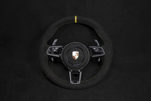 Porsche 911 Alcantara Ratt V2 Gule Detaljer - LZ-Customs