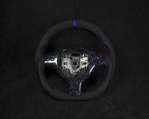 BMW E46 Skinn/Alcantara Ratt Forged Rattdeksel Med Flakes - LZ-Customs