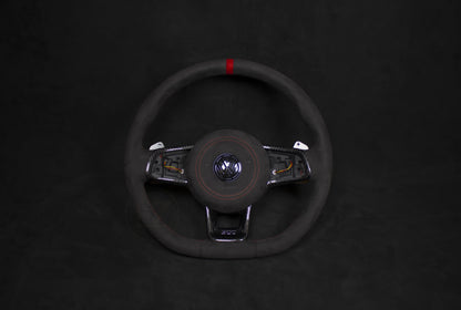 VOLKSWAGEN GOLF MK7 Alcantara Ratt Røde Detaljer - LZ-Customs