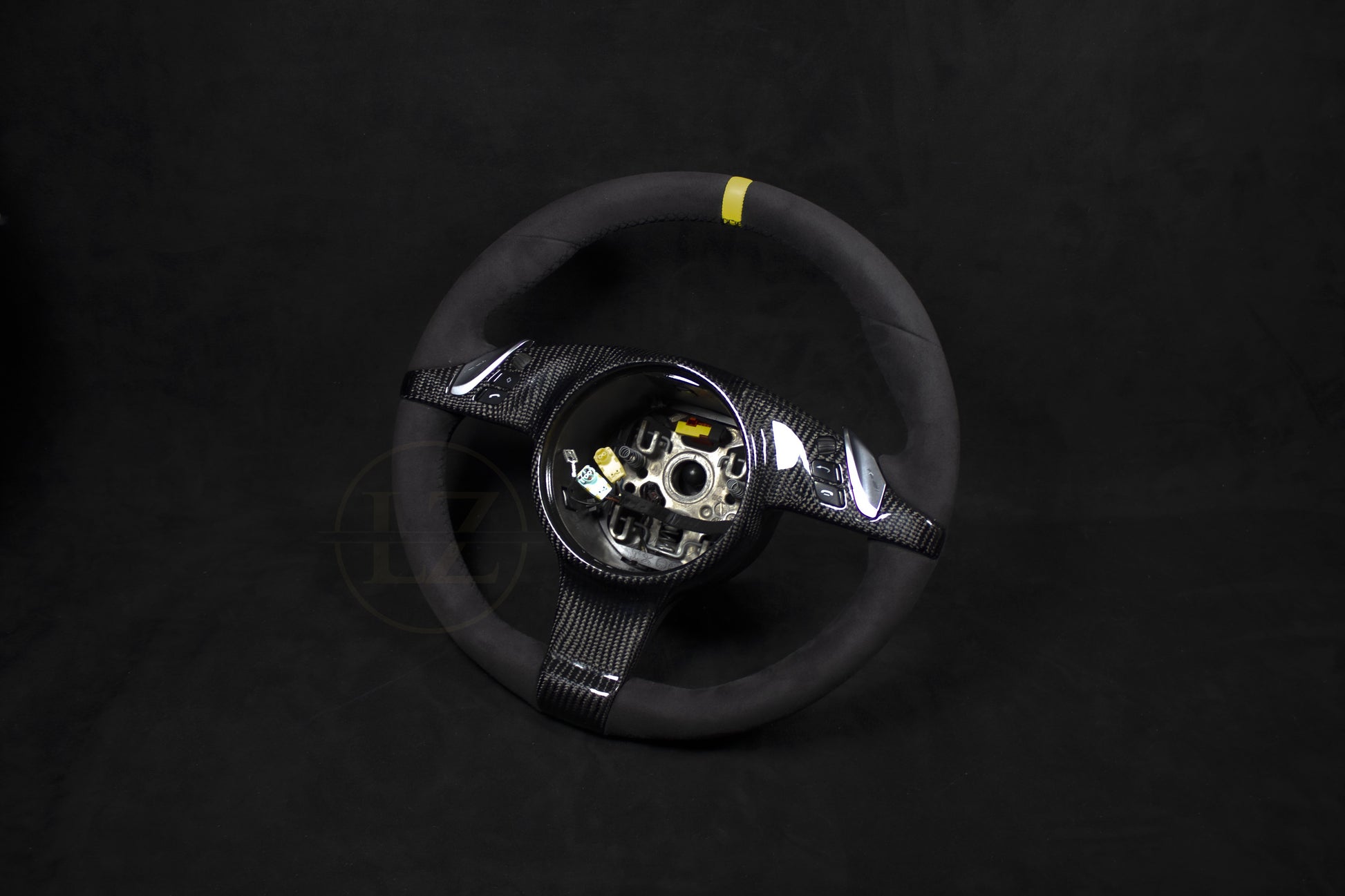 Porsche 958, 911 Alcantara Ratt Gule Detaljer - LZ-Customs