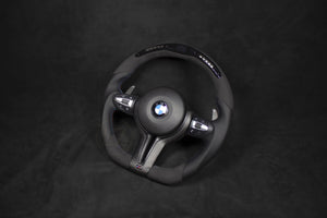 BMW F-Serie Alcantara/Skinn Ratt, LED Matt Carbon - LZ-Customs