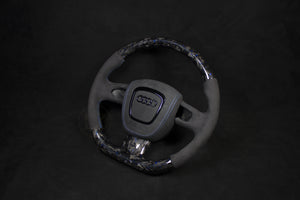 Audi B8 Forged Carbon Blå flakes og Alcantara Ratt (preface) - LZ-Customs