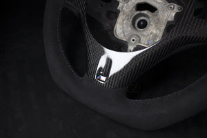 BMW E8X/E9X Alcantara CS Ratt Carbon Rattdeksel - LZ-Customs