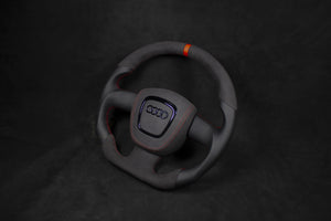 Audi B8 Alcantara Og Skinn Ratt Røde Detaljer (preface) - LZ-Customs