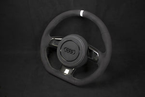 Audi TT MK2 Alcantara Ratt - Hvite Detaljer - LZ-Customs