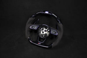 Audi B9.5 Pianosort Ratt Hvite Detaljer - LZ-Customs