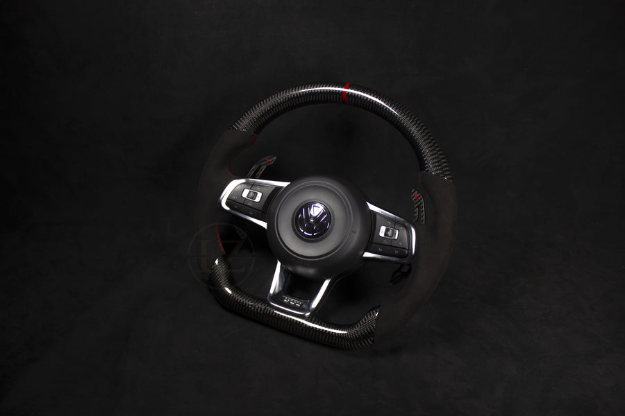 VOLKSWAGEN GOLF MK7 Alcantara/Carbon Steering Wheel REDe Details