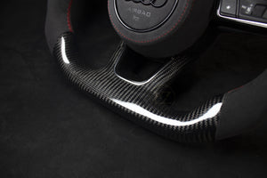 Audi B9 Alcantara Ratt Alcantara/Carbon Ratt Røde Detaljer - LZ-Customs