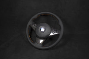 BMW E60, E61 Skinn Ratt Oransje Detaljer - LZ-Customs