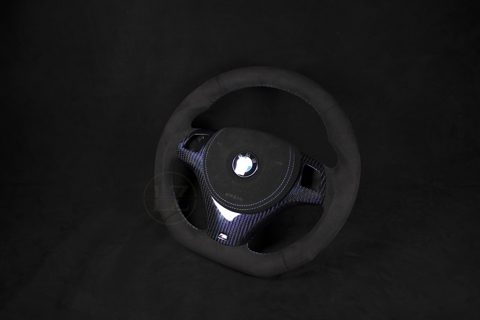 BMW E8X/E9X Alcantara Ratt Blå Carbon - LZ-Customs