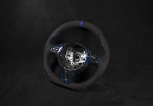 BMW E46 Skinn/Alcantara Ratt Forged Rattdeksel Med Flakes - LZ-Customs