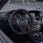 BMW E8X/E9X M-Performance Alcantara Ratt Hvite sømmer Carbon Rattdeksel - LZ-Customs