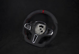 BMW G-Serie G80/G82/G20/G30 Alcantara/Skinn Ratt Røde Detaljer - LZ-Customs