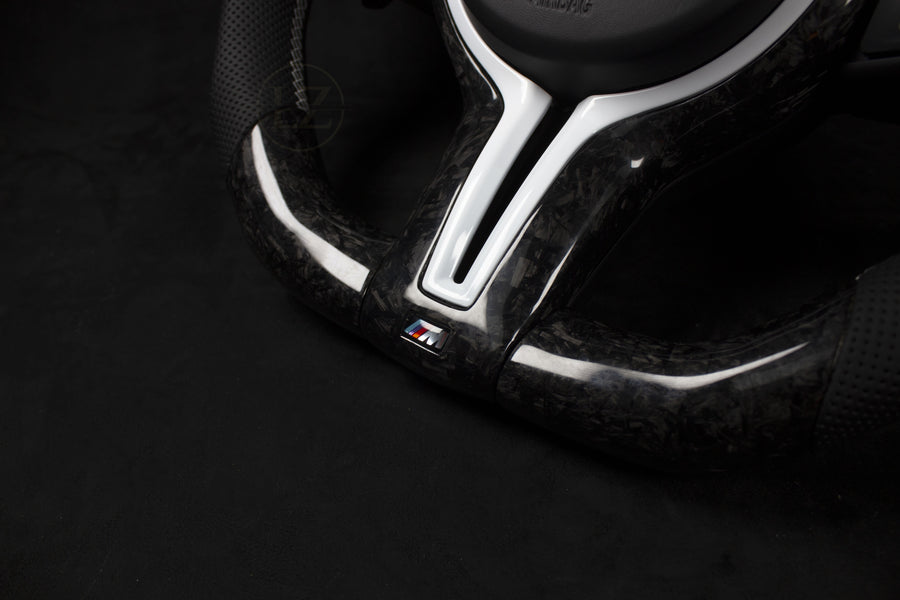 BMW F-Serie Forged Carbon Ratt, Hvite Detaljer - LZ-Customs
