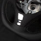 BMW E8X/E9X Skinn Ratt - Hvite Detaljer Magnetiske Paddles - LZ-Customs