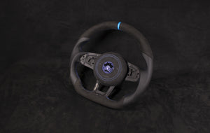 VOLKSWAGEN GOLF MK7 Alcantara/Skinn Ratt Blå Detaljer - LZ-Customs