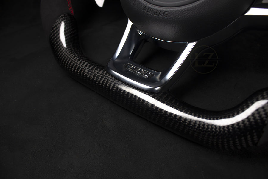VOLKSWAGEN GOLF MK7 Alcantara/Carbon Steering Wheel REDe Details