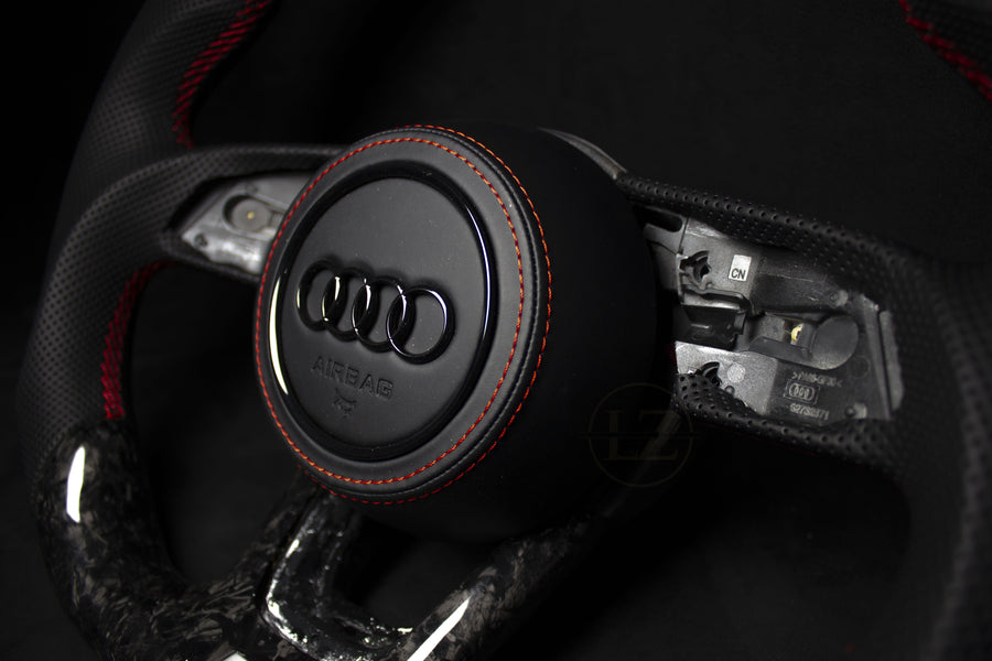 Audi B9 Forged Carbon Ratt Røde Detaljer - LZ-Customs