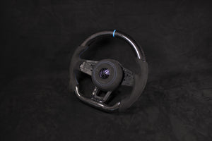 VOLKSWAGEN GOLF MK7 Alcantara/Carbon Ratt Blå Detaljer - LZ-Customs