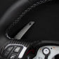 BMW E8X/E9X Skinn Ratt - Hvite Detaljer Magnetiske Paddles - LZ-Customs