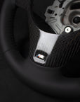 BMW E8X/E9X Skinn Ratt Røde Detaljer Carbon Rattdeksel - LZ-Customs