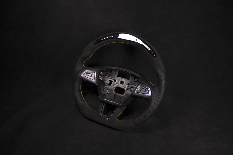 Ford Focus ST MK3 Alcantara/Skinn LED Ratt Gule Detaljer - LZ-Customs