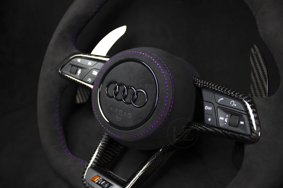 Audi R8 Alcantara Ratt Lilla Detaljer - LZ-Customs