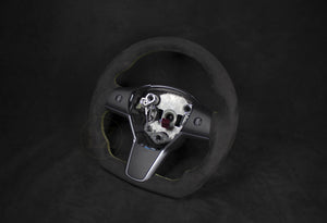 Tesla Model 3/Y Alcantara Ratt Gule Detaljer - LZ-Customs