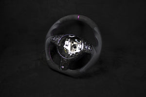 BMW E46 Skinn/Alcantara Ratt Forged Rattdeksel Lilla Detaljer - LZ-Customs