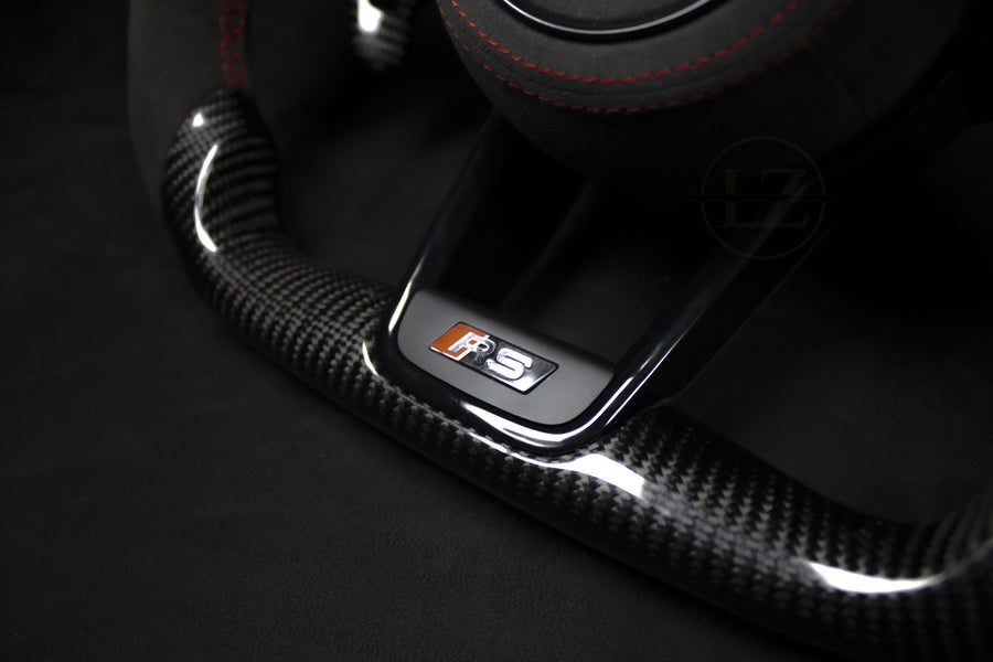 Audi R8 Alcantara/Carbon LED Steering Wheel REDe Details