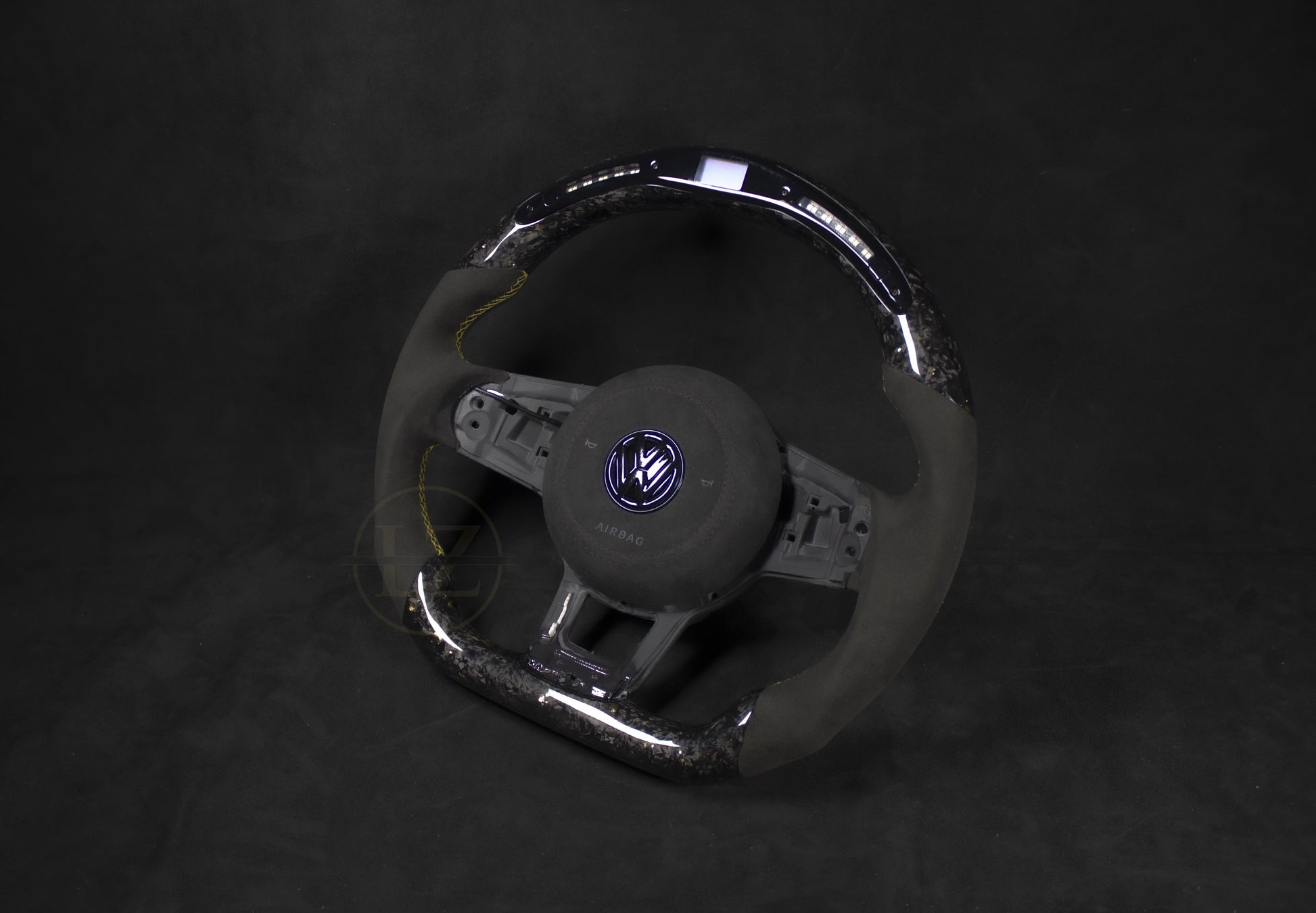 VOLKSWAGEN GOLF MK7 Alcantara/Carbon LED Ratt Gule Detaljer - LZ-Customs