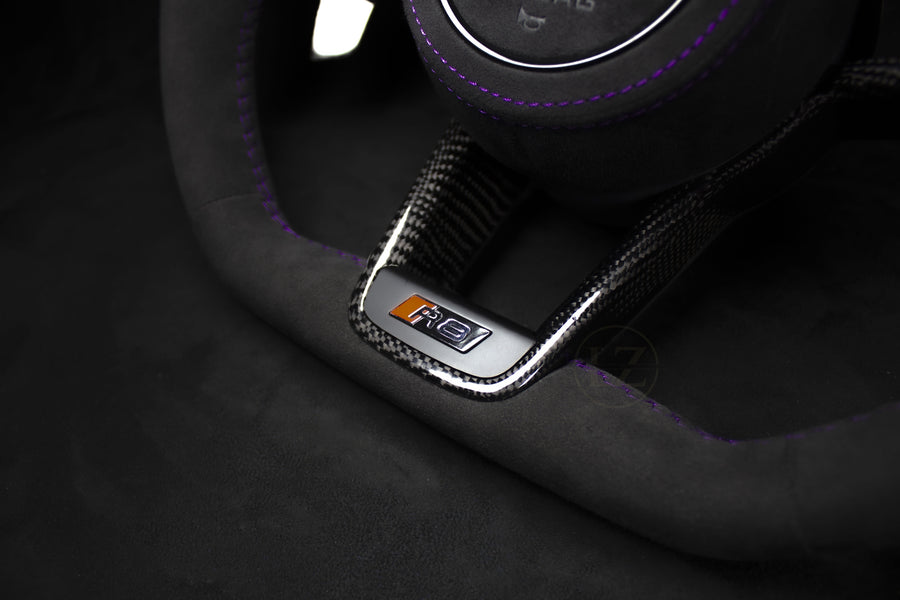 Audi R8 Alcantara Ratt Lilla Detaljer - LZ-Customs