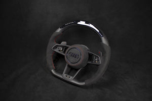 Audi R8 Alcantara/Carbon LED Ratt Røde Detaljer - LZ-Customs