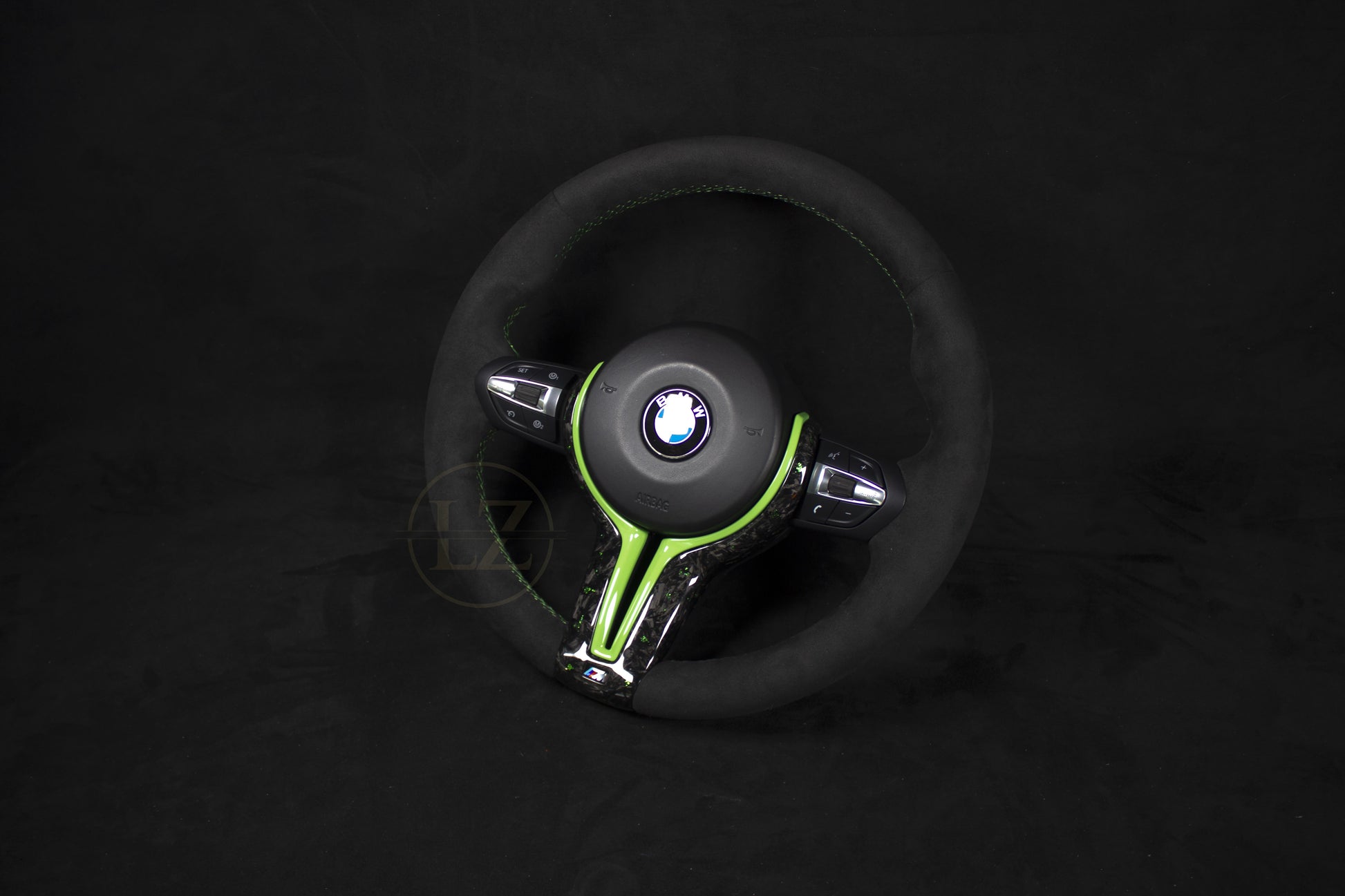 BMW F-Serie Alcantara Ratt Neon Grønne Detaljer - LZ-Customs