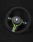 BMW F-Serie Alcantara Ratt Neon Grønne Detaljer - LZ-Customs