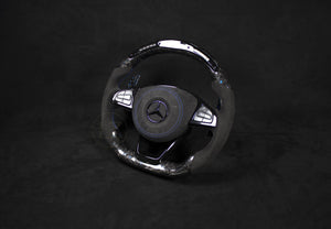 Mercedes-Benz MG Forged Carbon/Alcantara LED Ratt Blå Flakes - LZ-Customs