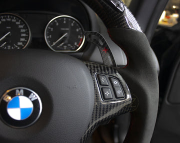 Magnetyczne łopatki zmiany biegów z włókna węglowego BMW E90, E91, E92, E9X V2