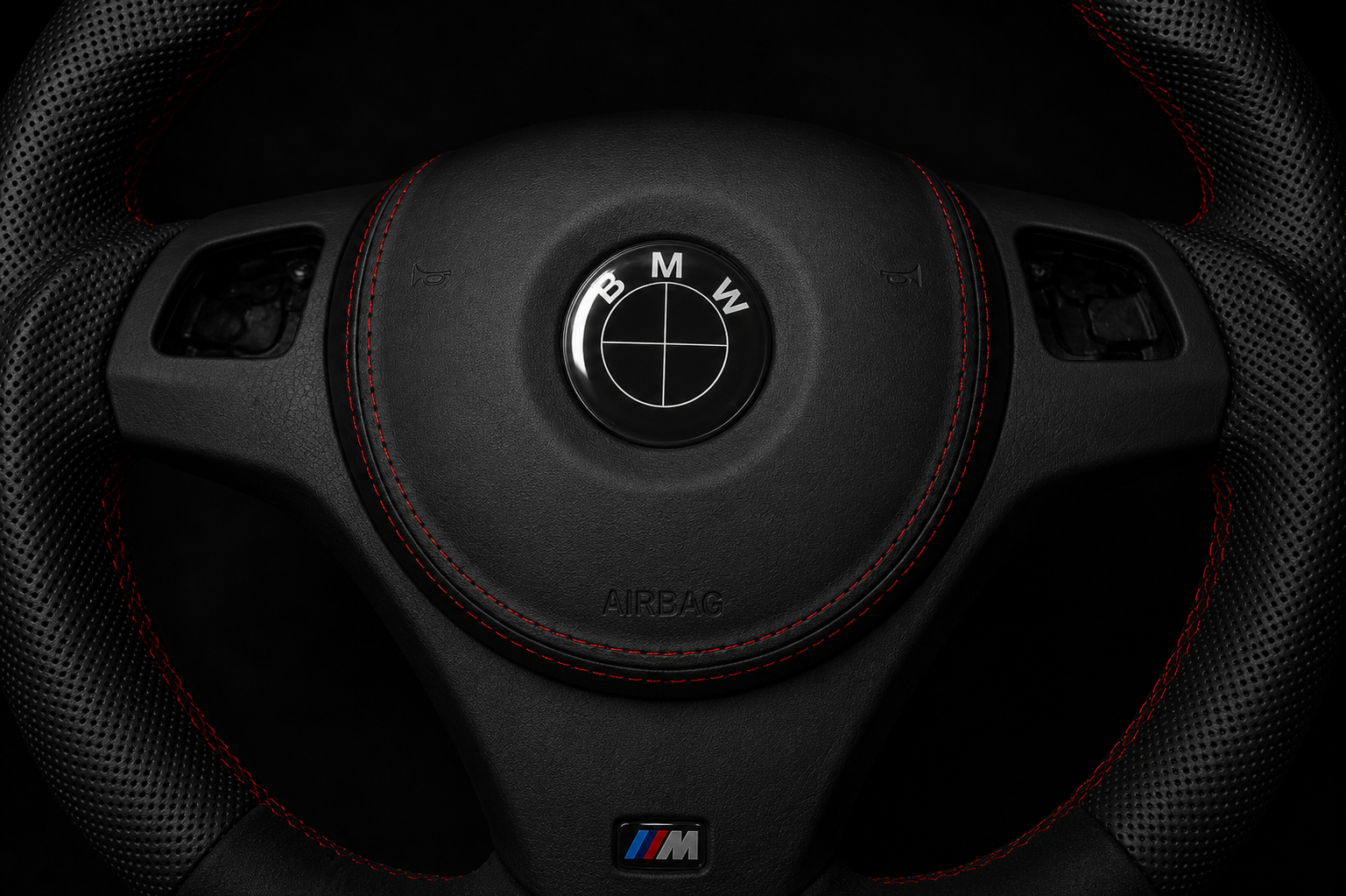 BMW Steering Wheel Emblem Blackout - LZ-Customs