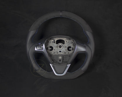 Ford Transit Alcantara/Skinn Ratt, Blå Detaljer - LZ-Customs