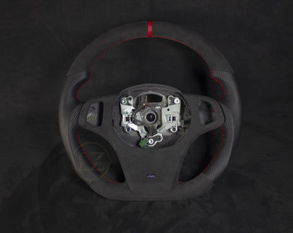 BMW E5X Alcantara/Skinn Ratt Røde Detaljer - LZ-Customs