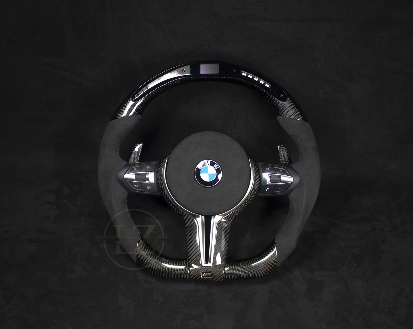 BMW F-Serie Alcantara/Carbon Ratt, LED Blå Detaljer - LZ-Customs