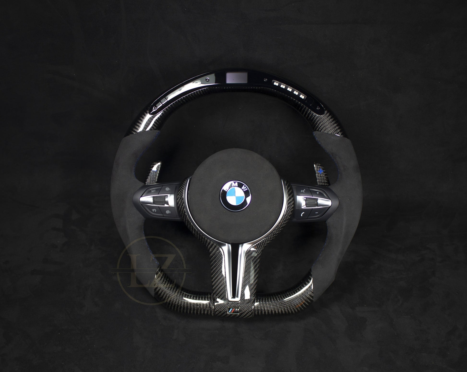 BMW F-Serie Alcantara/Carbon Ratt, LED Blå Detaljer - LZ-Customs